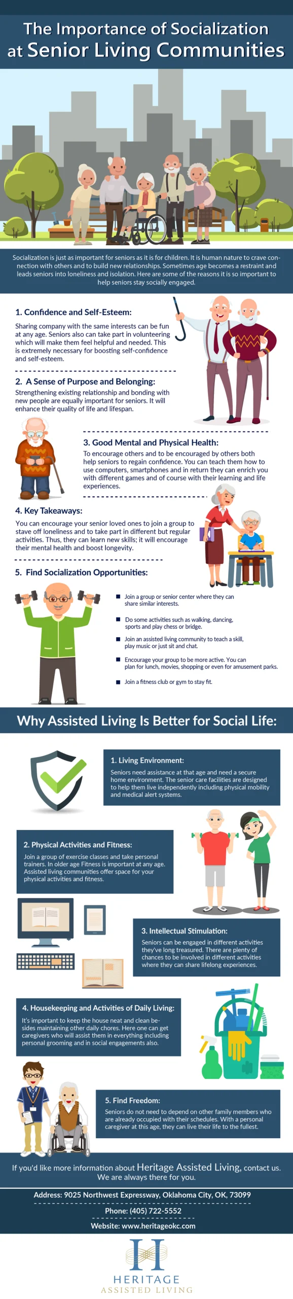 Infographic about the importance of socialization at senior living communities