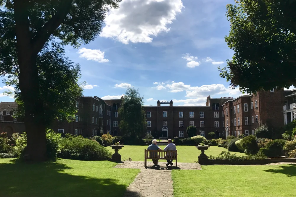 Senior residents enjoying an active lifestyle in a retirement community