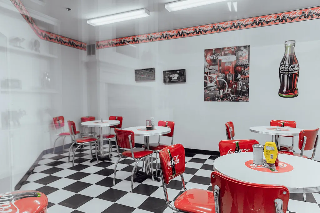 1950s-style ice cream parlor room at Heritage enjoyed by residents and visiting families