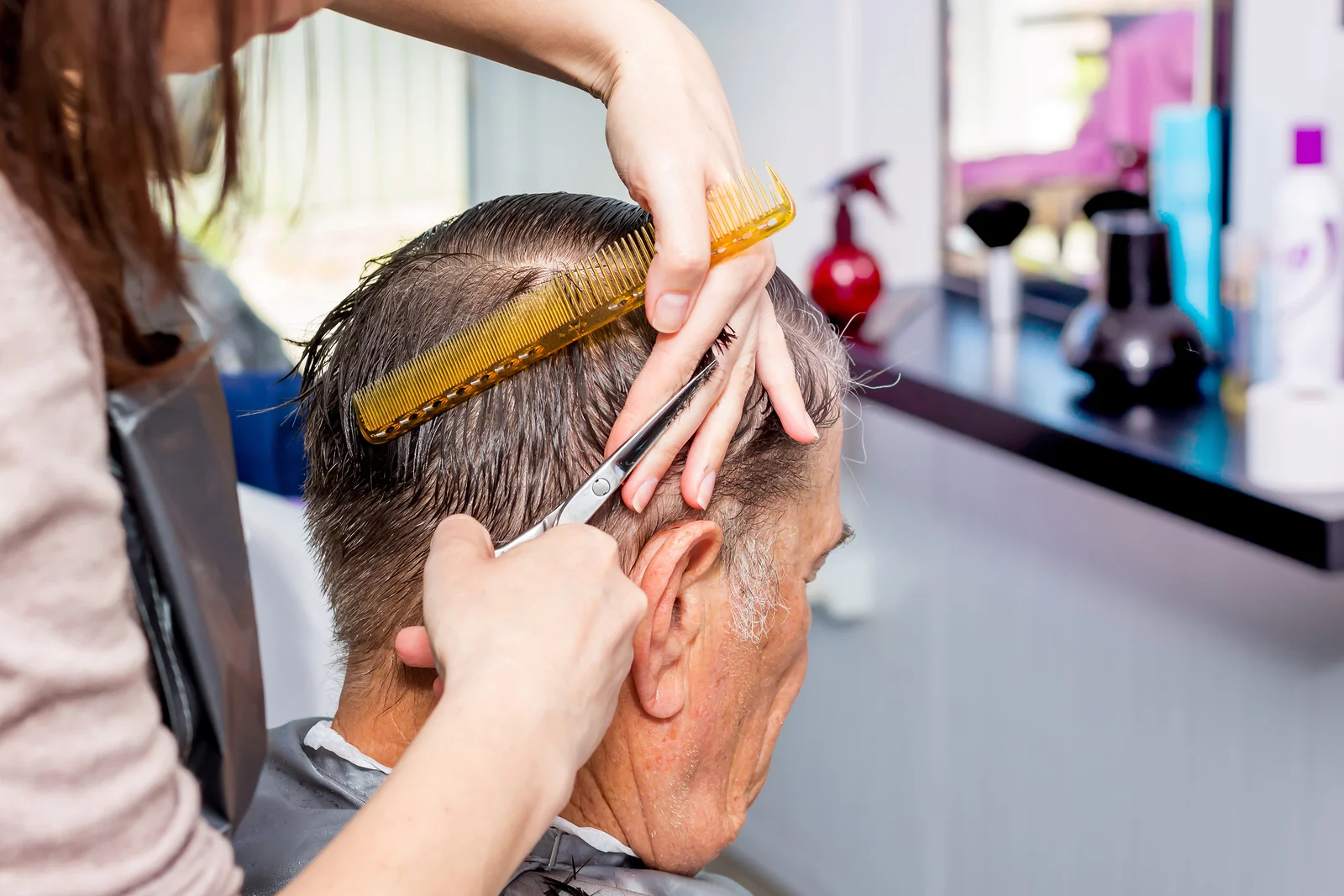 Beauty salon inside Heritage Assisted Living where residents can schedule weekly appointments